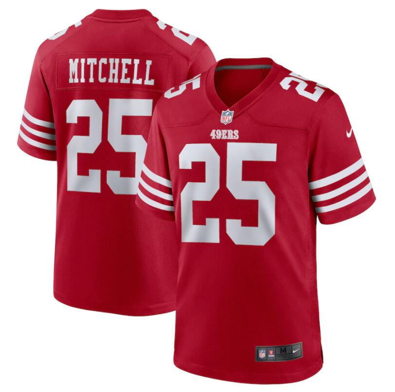 San Francisco 49ers Elijah Mitchell Scarlet Limited Jersey San Francisco 49ers Elijah Mitchell Scarlet Limited Jersey