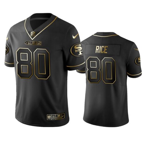 San Francisco 49ers Jerry Rice Black Golden Limited Jersey