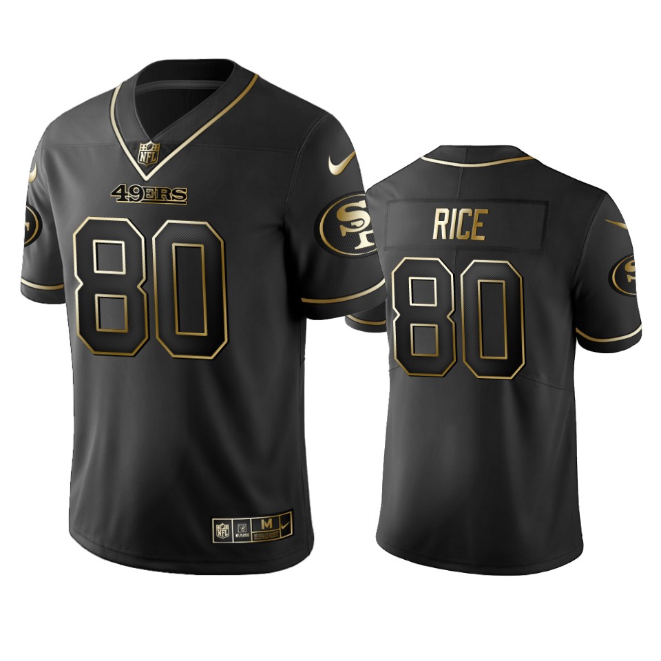 San Francisco 49ers Jerry Rice Black Golden Limited Jersey San Francisco 49ers Jerry Rice Black Golden Limited Jersey