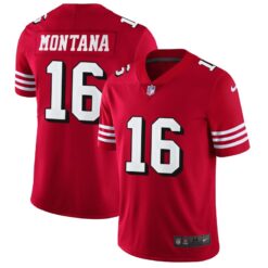San Francisco 49ers Joe Montana Red Throwback Limited Jersey