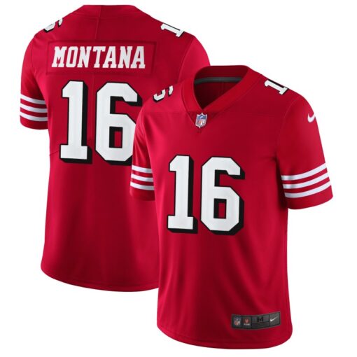 San Francisco 49ers Joe Montana Red Throwback Limited Jersey