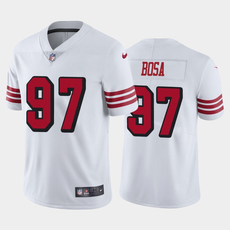 San Francisco 49ers Nick Bosa White Color Rush Limited Jersey San Francisco 49ers Nick Bosa White Color Rush Limited Jersey