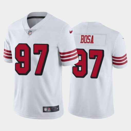 San Francisco 49ers Nick Bosa White Color Rush Limited Jersey