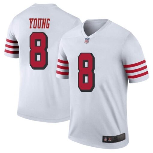 San Francisco 49ers Steve Young White Color Rush Limited Jersey