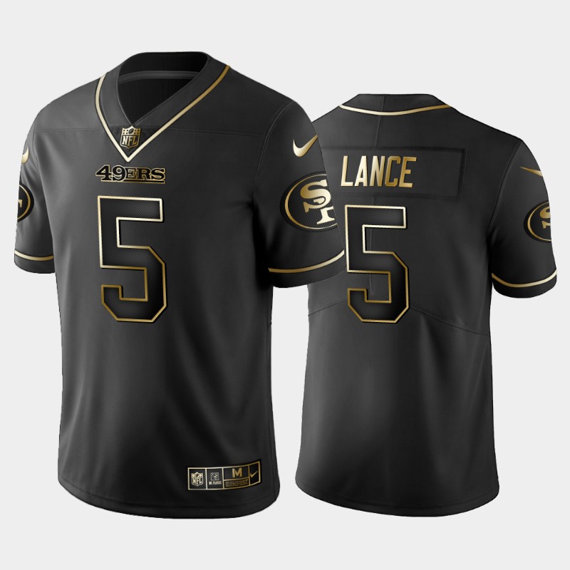 San Francisco 49ers Trey Lance Black Golden Limited Jersey San Francisco 49ers Trey Lance Black Golden Limited Jersey