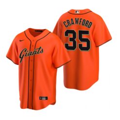 San Francisco Giants Brandon Crawford Orange Replica Alternate Jersey