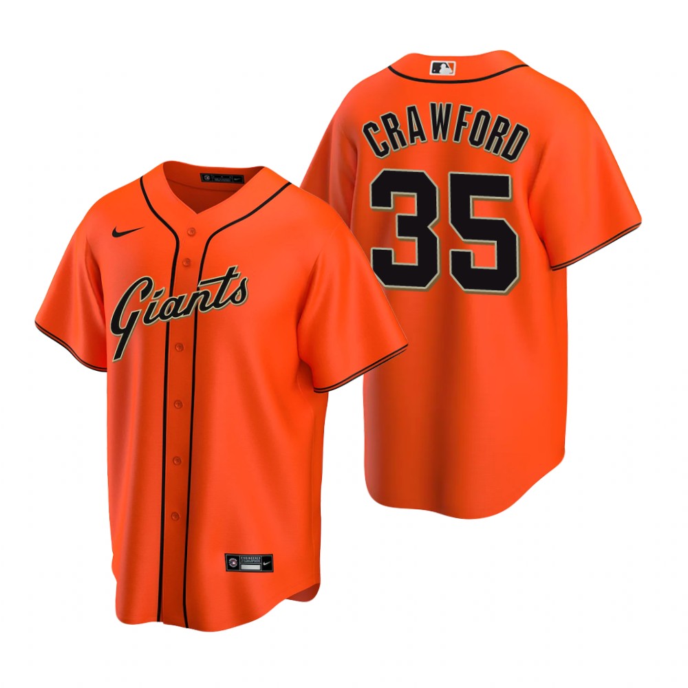 San Francisco Giants Brandon Crawford Orange Replica Alternate Jersey San Francisco Giants Brandon Crawford Orange Replica Alternate Jersey