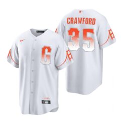 San Francisco Giants Brandon Crawford White 2021 City Connect Replica Jersey