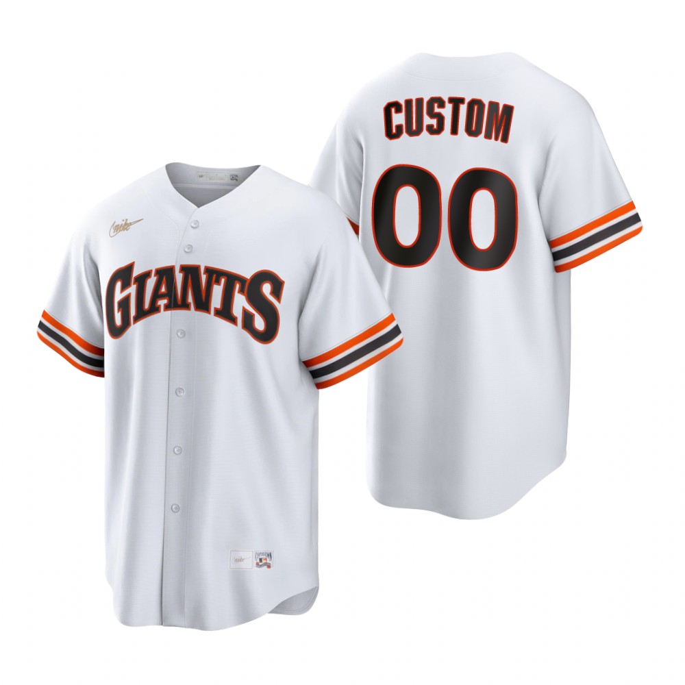 San Francisco Giants Custom White Cooperstown Collection Jersey San Francisco Giants Custom White Cooperstown Collection Jersey