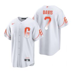 San Francisco Giants JD Davis White 2021 City Connect Replica Jersey