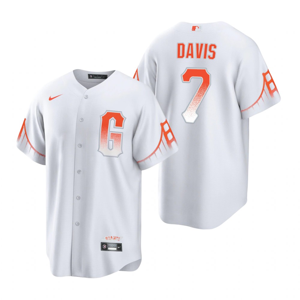 San Francisco Giants JD Davis White 2021 City Connect Replica Jersey San Francisco Giants JD Davis White 2021 City Connect Replica Jersey