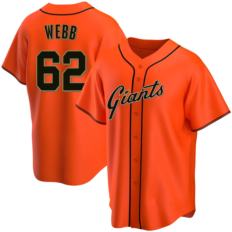 San Francisco Giants Logan Webb Orange Alternate Replica Jersey San Francisco Giants Logan Webb Orange Alternate Replica Jersey