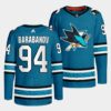 San Jose Sharks Alexander Barabanov 2022-23 Away White Jersey
