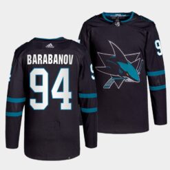 San Jose Sharks Alexander Barabanov Alternate Black Jersey