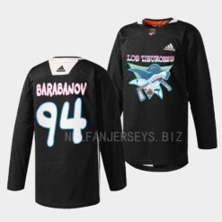 San Jose Sharks Alexander Barabanov Los Tiburones Black Jersey