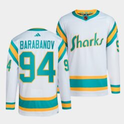 San Jose Sharks Alexander Barabanov Reverse White Jersey