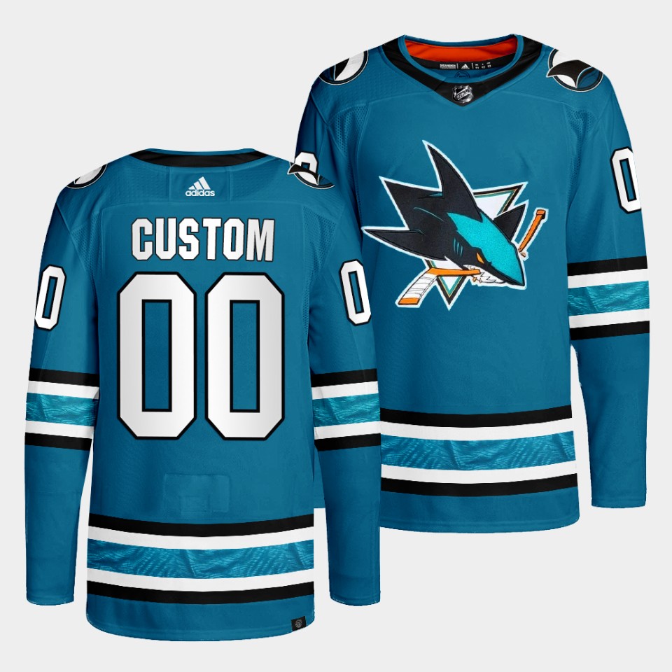 San Jose Sharks Custom 2022-23 Home Teal Jersey San Jose Sharks Custom 2022-23 Home Teal Jersey