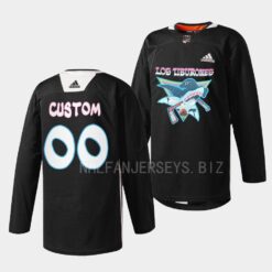 San Jose Sharks Custom Los Tiburones Black Specialty Jersey