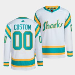 San Jose Sharks Custom Reverse White Jersey