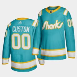 San Jose Sharks Custom Teal Player Jersey