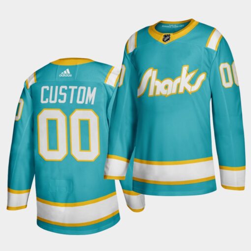 San Jose Sharks Custom Teal Player Jersey