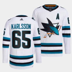 San Jose Sharks Erik Karlsson 2022-23 Away White Jersey