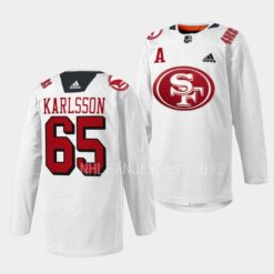 San Jose Sharks Erik Karlsson 49er Mash-Up White Jersey