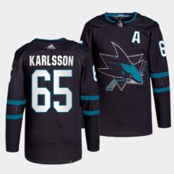 San Jose Sharks Erik Karlsson Alternate Black Jersey