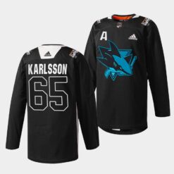 San Jose Sharks Erik Karlsson Black History Month Black Jersey