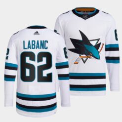San Jose Sharks Kevin Labanc 2022-23 Away White Jersey