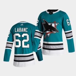 San Jose Sharks Kevin Labanc 30th Anniversary Heritage Teal Jersey