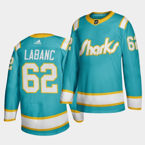San Jose Sharks Kevin Labanc Teal Player Jersey San Jose Sharks Kevin Labanc Teal Player Jersey
