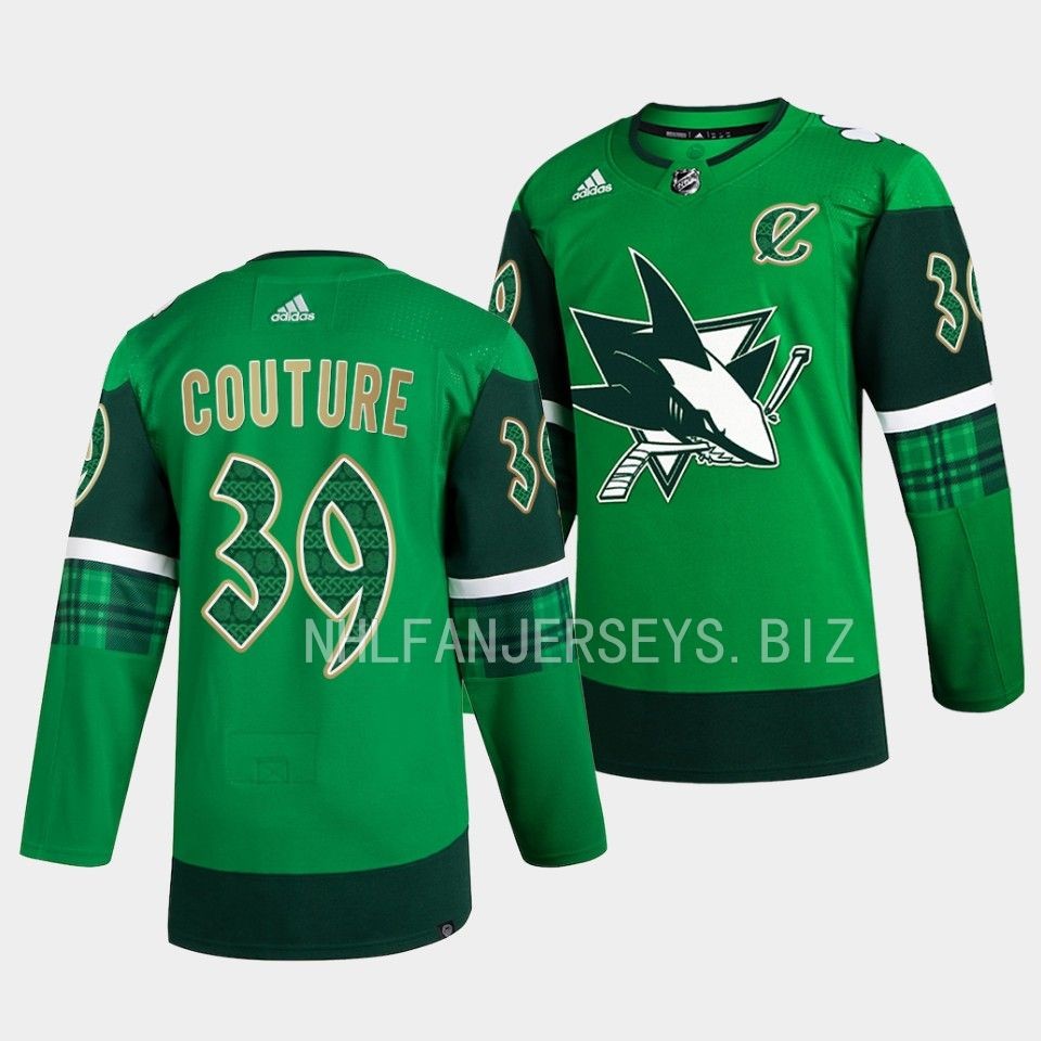 San Jose Sharks Logan Couture 2023 St. Patricks Day Green Jersey San Jose Sharks Logan Couture 2023 St. Patricks Day Green Jersey