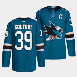 San Jose Sharks Logan Couture Home Teal Jersey