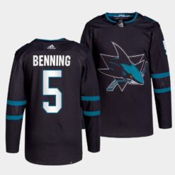 San Jose Sharks Matt Benning Alternate Black Jersey
