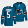 San Jose Sharks Matt Benning Los Tiburones Black Jersey