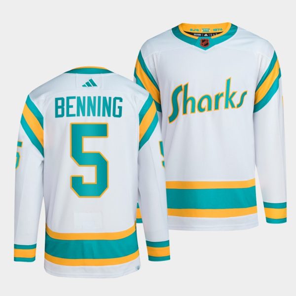 San Jose Sharks Matt Benning Reverse White Jersey San Jose Sharks Matt Benning Reverse White Jersey