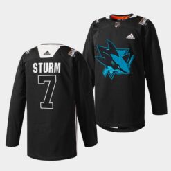San Jose Sharks Nico Sturm Black History Month Black Jersey