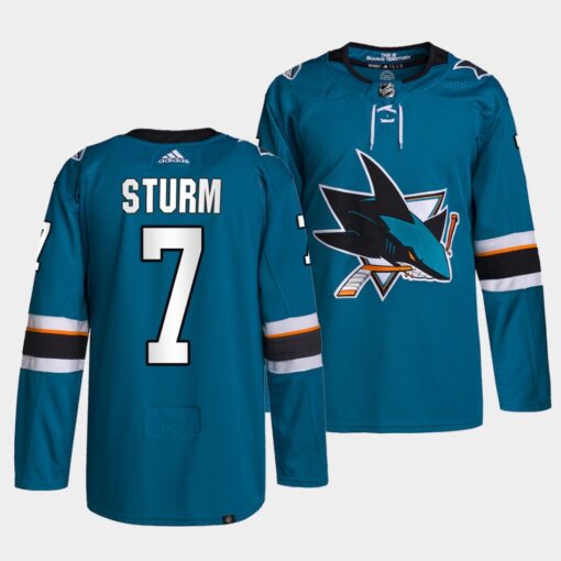 San Jose Sharks Nico Sturm Home Teal Jersey