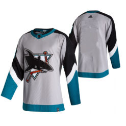 San Jose Sharks Team 2021 Reverse Retro Gray Jersey