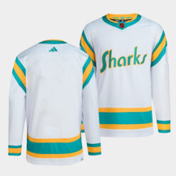 San Jose Sharks Team 2022 Reverse Retro White Jersey