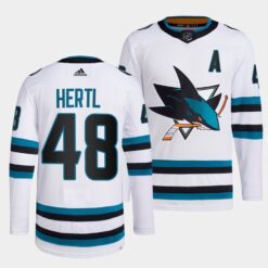 San Jose Sharks Tomas Hertl 2022-23 Away White Jersey