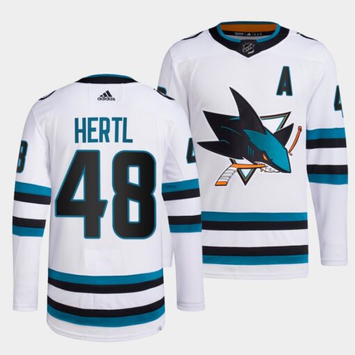 San Jose Sharks Tomas Hertl 2022-23 Away White Jersey