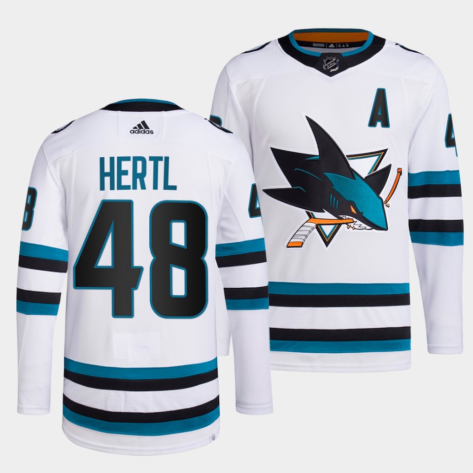 San Jose Sharks Tomas Hertl 2022-23 Away White Jersey San Jose Sharks Tomas Hertl 2022-23 Away White Jersey