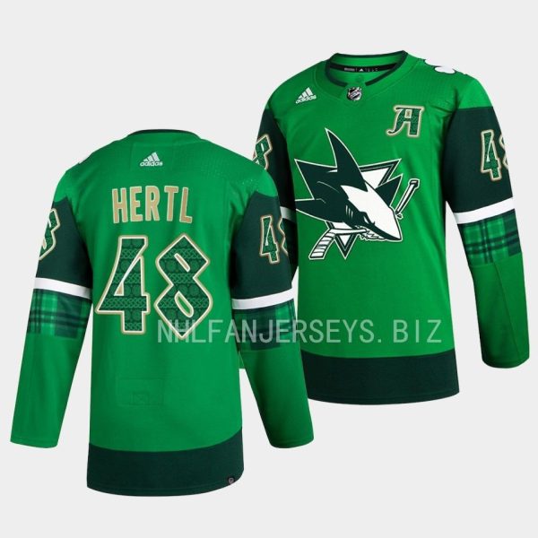 San Jose Sharks Tomas Hertl 2023 St. Patricks Day Green Jersey San Jose Sharks Tomas Hertl 2023 St. Patricks Day Green Jersey