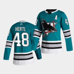 San Jose Sharks Tomas Hertl 30th Anniversary Heritage Teal Jersey