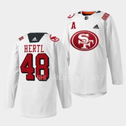 San Jose Sharks Tomas Hertl 49er Mash-Up White Jersey