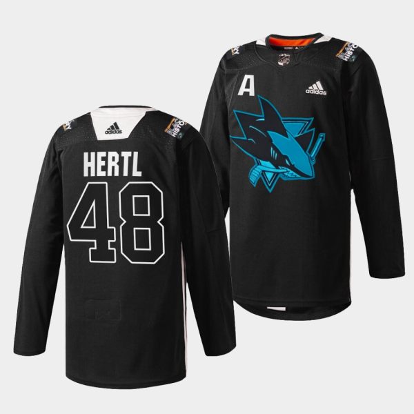 San Jose Sharks Tomas Hertl Black History Month Black Jersey San Jose Sharks Tomas Hertl Black History Month Black Jersey