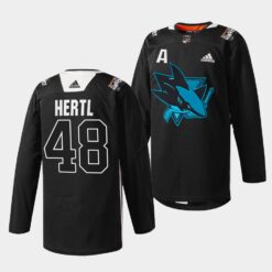 San Jose Sharks Tomas Hertl Black History Month Black Jersey