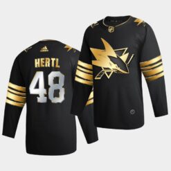 San Jose Sharks Tomas Hertl Golden Edition Limited Black Jersey